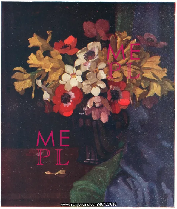 : Spring. A still life oil painting of some flowers, including daffodils, anemones : Spring. A still life oil painting of some flowers, including daffodils, anemones