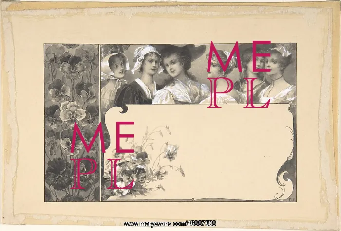 : Spring, Design for a Calendar, late 19th?early : Spring, Design for a Calendar, late 19th?early