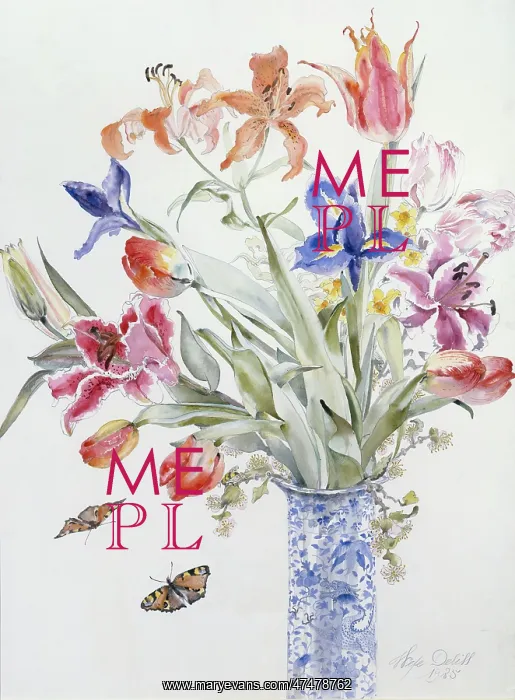  : Spring Flowers and Butterflies
