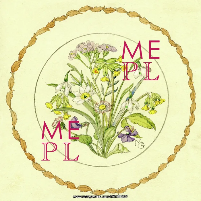 : Spring Flowers in a circle : Spring Flowers in a circle