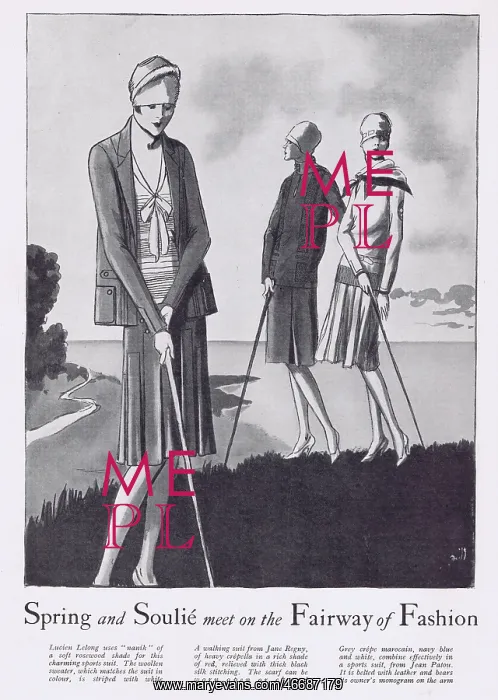 : Spring Golfing Fashions, 1927 : Spring Golfing Fashions, 1927