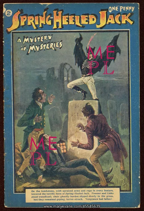 : Spring-Heeled Jack winged monster : Spring-Heeled Jack winged monster