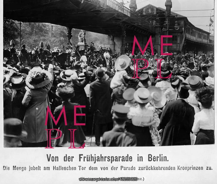 : Spring parade in Berlin, 1910 : Spring parade in Berlin, 1910