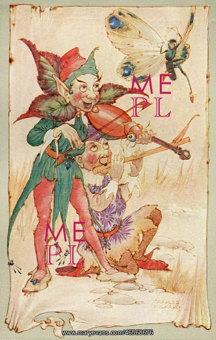  : Two sprites playing a violin and a flute