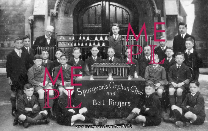 : Spurgeon's Orphanage, Stockwell. Choir and Bell-ringers : Spurgeon's Orphanage, Stockwell. Choir and Bell-ringers