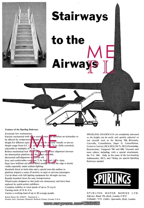 : Spurlings Passenger Boarding Stairways 1958 : Spurlings Passenger Boarding Stairways 1958