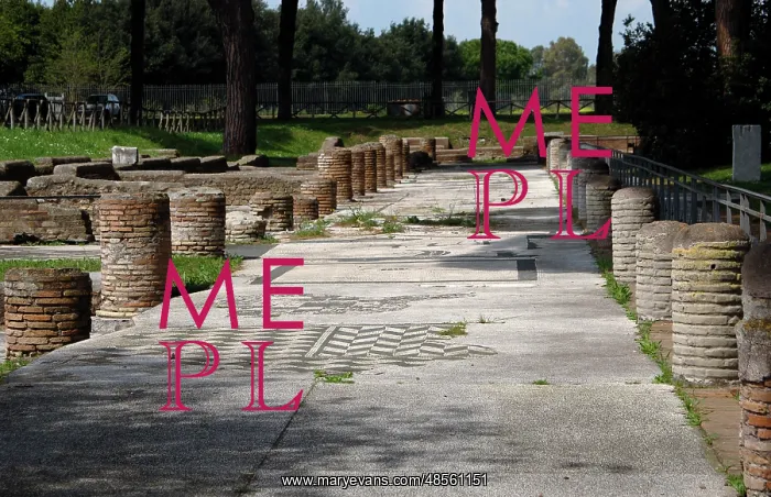 : Square of the Guilds or Corporations. Ostia Antica : Square of the Guilds or Corporations. Ostia Antica