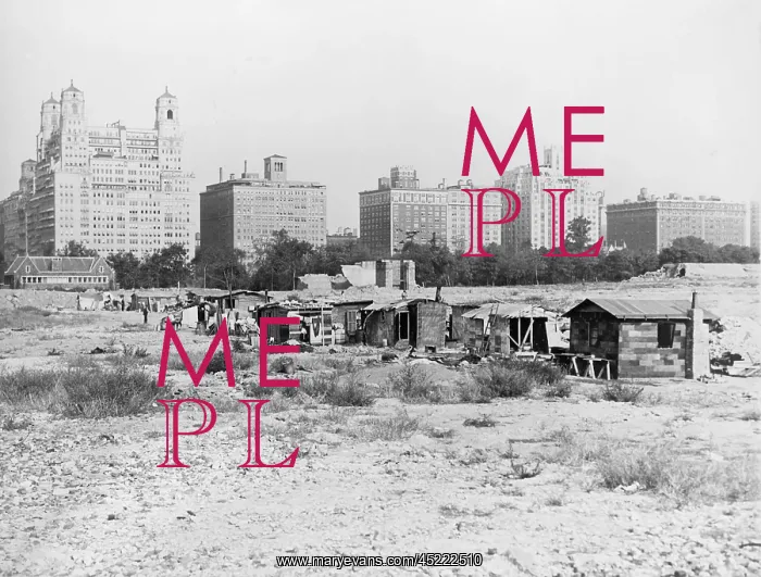: Squatter's shacks in Central Park with the ? : Squatter's shacks in Central Park with the ?
