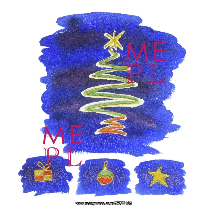 : Squiggle Christmas tree, parcel, bauble & star : Squiggle Christmas tree, parcel, bauble & star