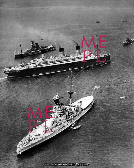 : SS Berengaria Passing Spithead, 1935 : SS Berengaria Passing Spithead, 1935