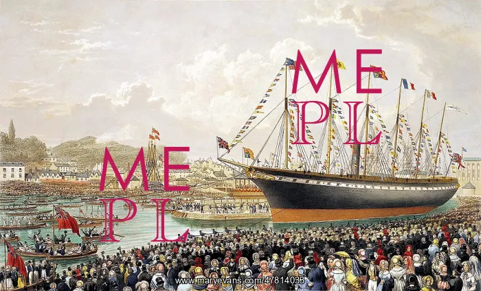 : SS Great Britain being launched at Bristol : SS Great Britain being launched at Bristol