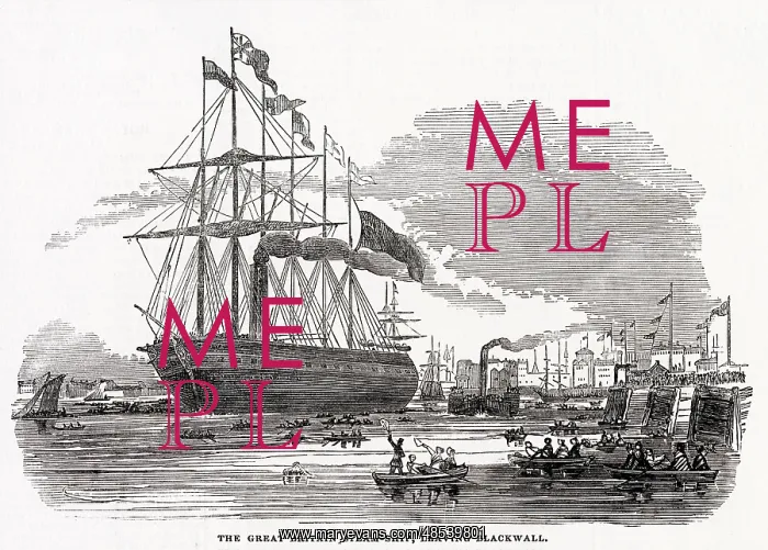 : SS Great Britain Leaving Blackwall 1845 : SS Great Britain Leaving Blackwall 1845