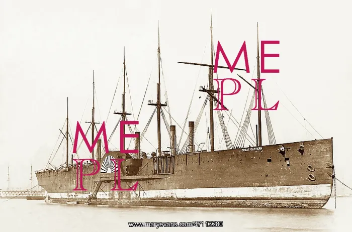: SS Great Eastern in the River Mersey during decommissioning : SS Great Eastern in the River Mersey during decommissioning
