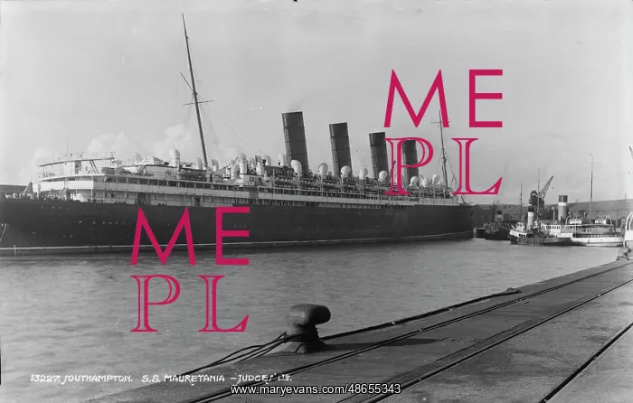 : The S.S. Mauretania at Southampton : The S.S. Mauretania at Southampton