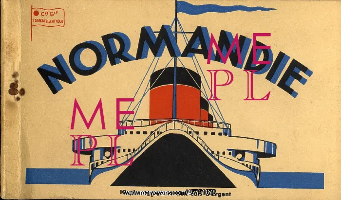: SS Normandie - postcard booklet : SS Normandie - postcard booklet