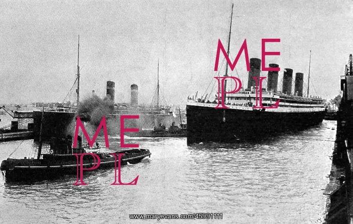 : SS Olympic leaving Southampton, 1912 : SS Olympic leaving Southampton, 1912