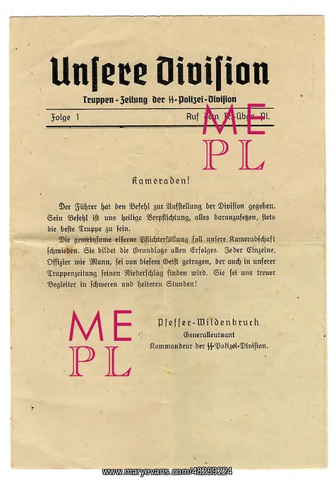 : SS-Polizei-Division periodical : SS-Polizei-Division periodical