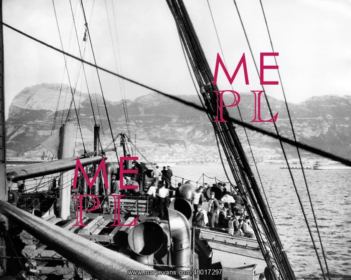: SS Saxon off Gibraltar, WW1 : SS Saxon off Gibraltar, WW1