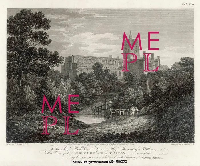 : ST ALBANS ABBEY 1802 : ST ALBANS ABBEY 1802