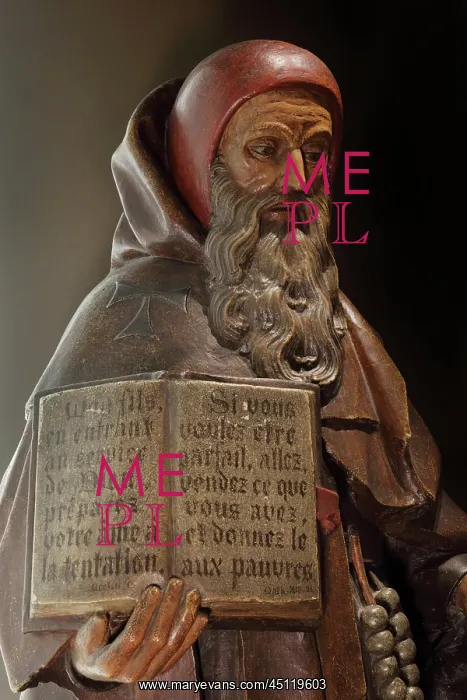 : St Anthony statue, Hospices de Beaune, Beaune : St Anthony statue, Hospices de Beaune, Beaune