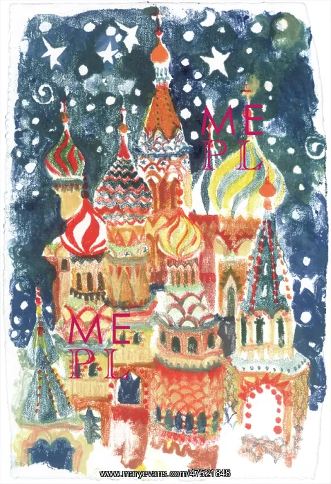 : St Basil's Cathedral in Moscow at night : St Basil's Cathedral in Moscow at night