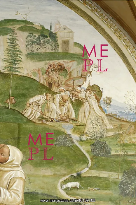 : St. Benedict finds water at the peak of a mountain : St. Benedict finds water at the peak of a mountain