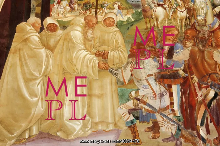 : St. Benedict welcomes Totila : St. Benedict welcomes Totila