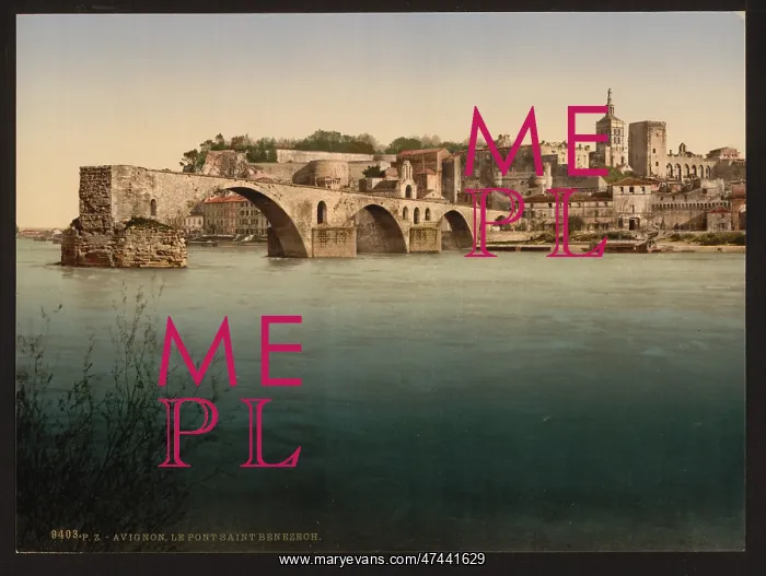 : St. Benezech (i.e. Saint Benexet), bridge, Avignon, Provence : St. Benezech (i.e. Saint Benexet), bridge, Avignon, Provence