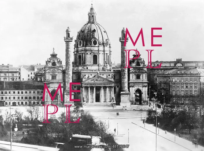 : The St. Charles's Church in Vienna, 1921 : The St. Charles's Church in Vienna, 1921
