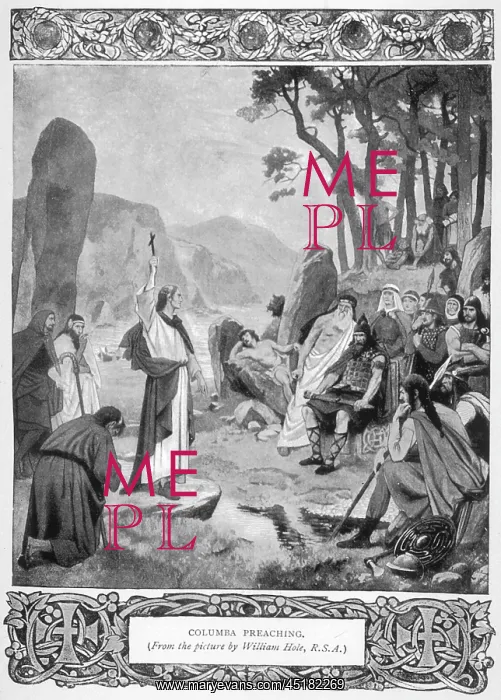 : ST COLUMBA PREACHES : ST COLUMBA PREACHES