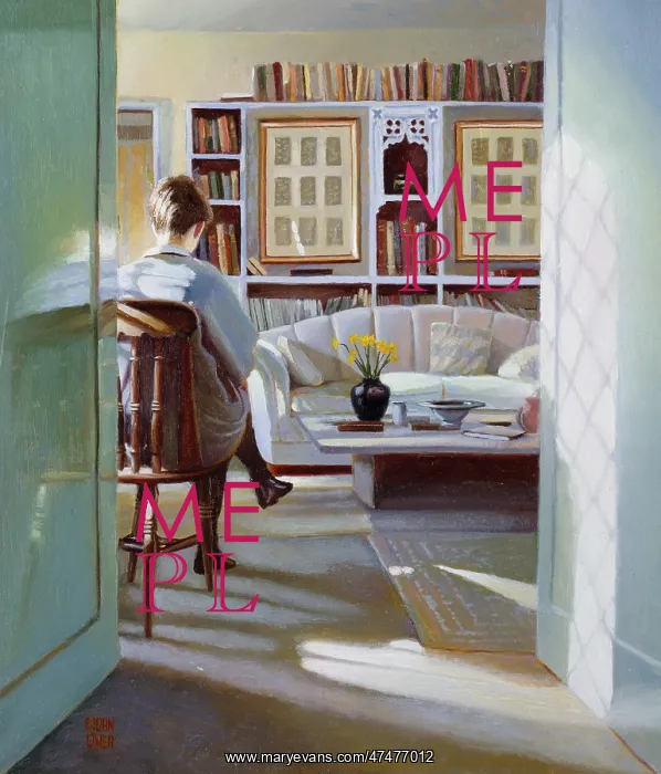: St Davids Day ' the artists wife in an interior : St Davids Day ' the artists wife in an interior