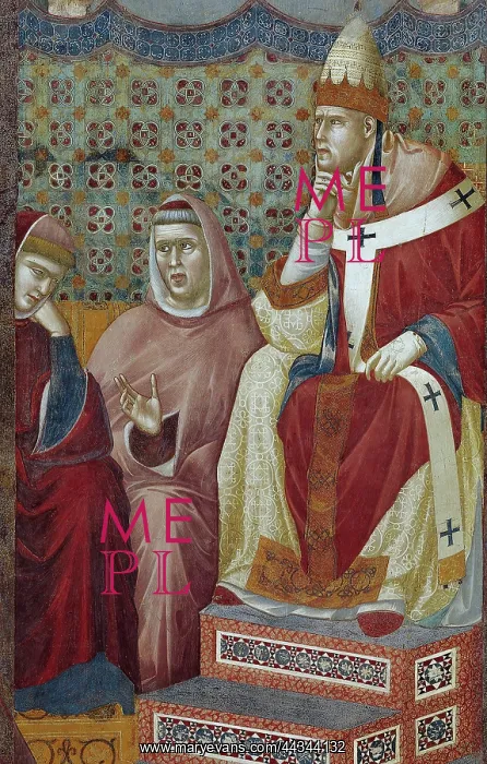 : St Francis preaching before Honorius III (detail) : St Francis preaching before Honorius III (detail)