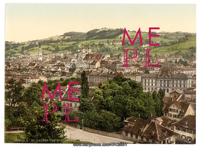 : St. Gall, from Rosenberg, Switzerland : St. Gall, from Rosenberg, Switzerland