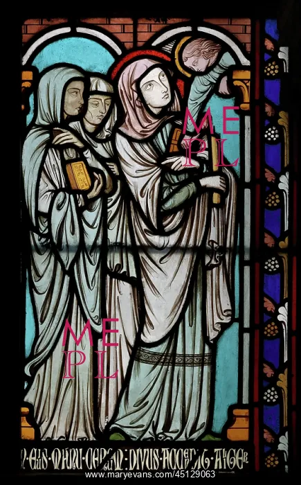 : St Genevieve stained glass window, Cloister, Cathedrale : St Genevieve stained glass window, Cloister, Cathedrale