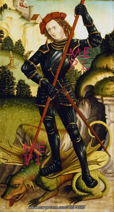 : St George and the Dragon. High Rhenish School : St George and the Dragon. High Rhenish School