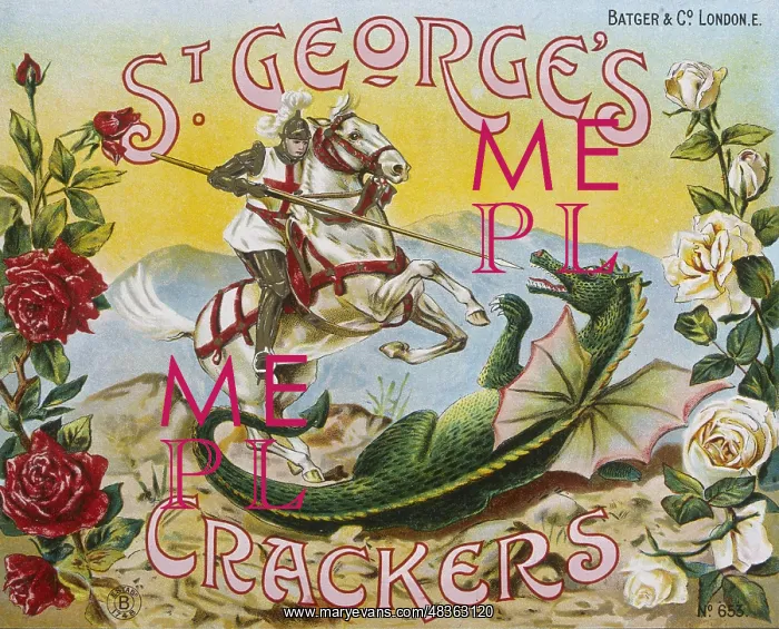 : St George's Cracker box label design : St George's Cracker box label design