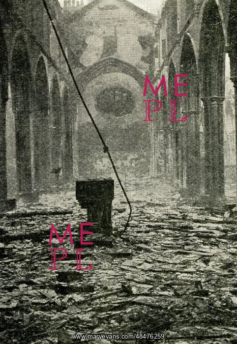 : St Giles, Cripplegate, City of London, after night raid, WW2 : St Giles, Cripplegate, City of London, after night raid, WW2
