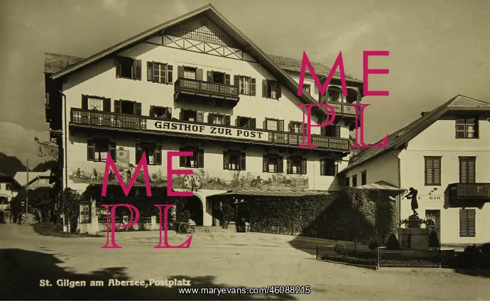  : St. Gilgen. Postplatz [main square] with Mozart