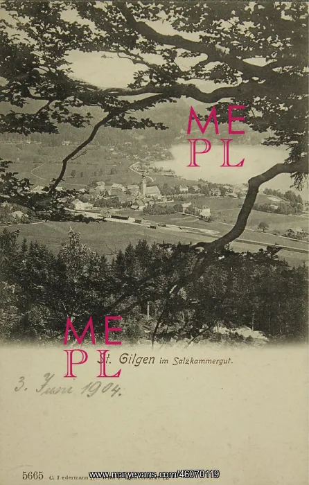 : St. Gilgen at Wolfgangsee. 1904. Collotype : St. Gilgen at Wolfgangsee. 1904. Collotype