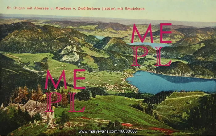 : St. Gilgen with Wolfgangsee an Mondsee seen : St. Gilgen with Wolfgangsee an Mondsee seen