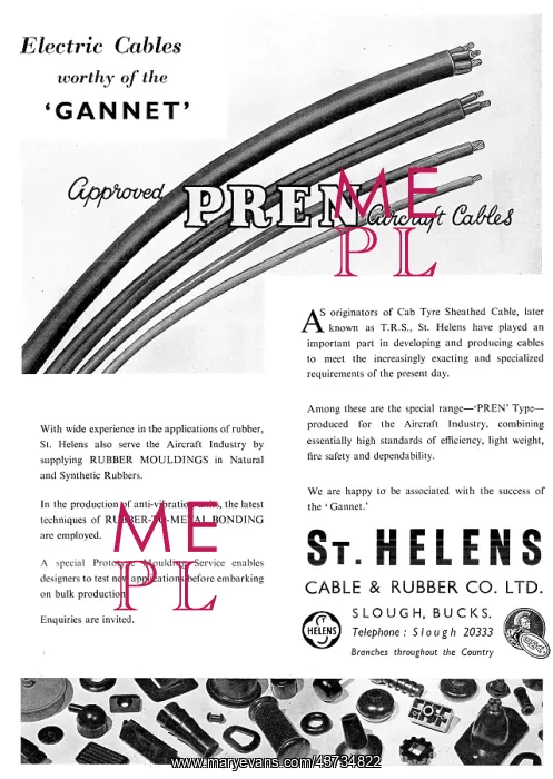 : St Helens Aircraft Pren Electrical Cables : St Helens Aircraft Pren Electrical Cables