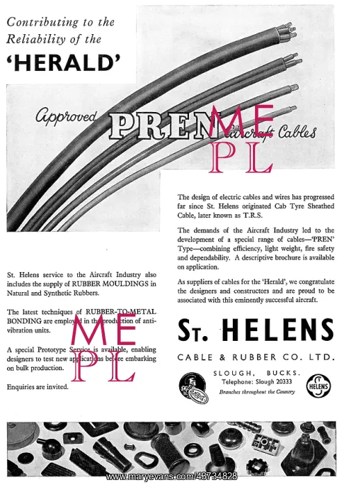 : St Helens Aircraft Pren Electrical Cables : St Helens Aircraft Pren Electrical Cables
