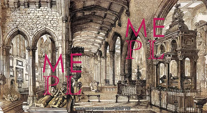 : St. Helen's Priory Church, Bishopsgate 1884 : St. Helen's Priory Church, Bishopsgate 1884