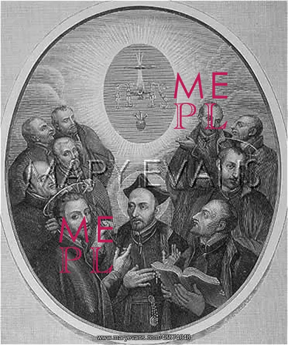 : St Ignatius Loyola with disciples : St Ignatius Loyola with disciples