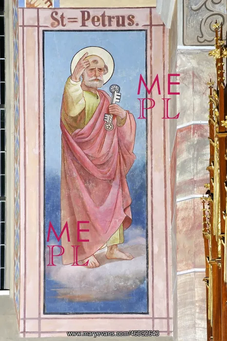 : St James major, wall fresco : St James major, wall fresco