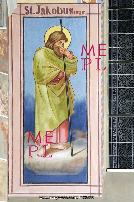 : St James major, wall fresco : St James major, wall fresco
