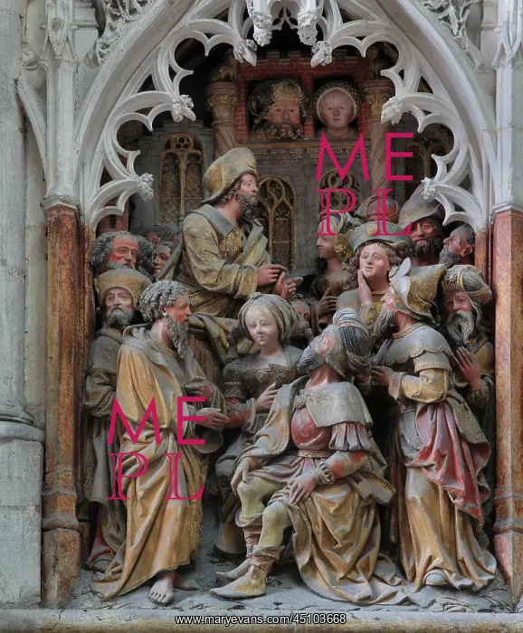 : St James preaching, South transept, Amiens Cathedral : St James preaching, South transept, Amiens Cathedral
