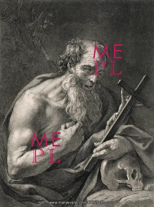 : ST JEROME MEDITATING : ST JEROME MEDITATING