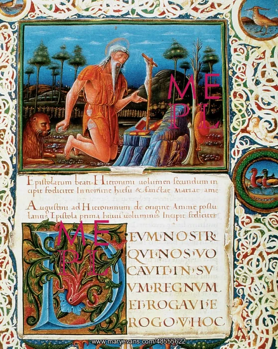 : St. Jerome Penitent. Miniature : St. Jerome Penitent. Miniature
