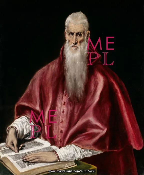 : St Jerome as Scholar, by El Greco : St Jerome as Scholar, by El Greco